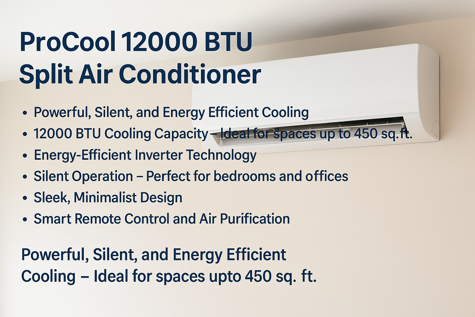 ❄️ ProCool 12000 BTU Split Air Conditioner By foxacnet